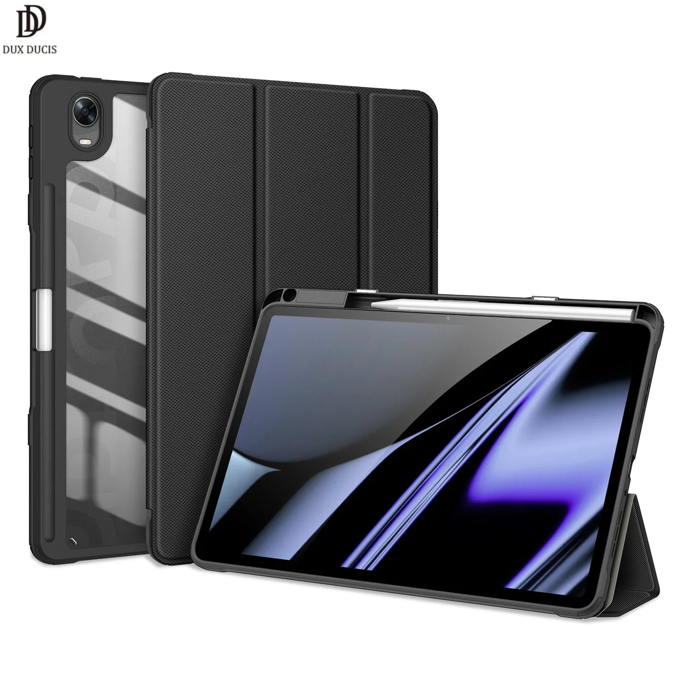 

DUX DUCIS Tablet Leather Case For OPPO Pad/Realme Pad/Realme Pad mini Smart Sleep Wake Pencil Holder Trifold Stand Clear Back