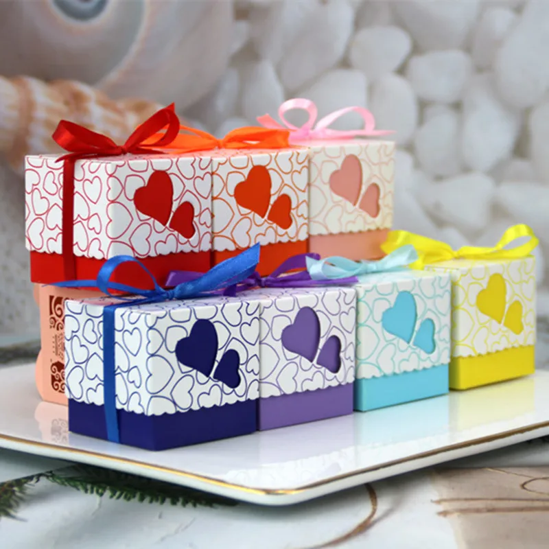 

20/50pcs Baby Shower Paper Candy Dragee Gift Boxes for Baptism Birthday First Communion Christening Wedding Table Decoration