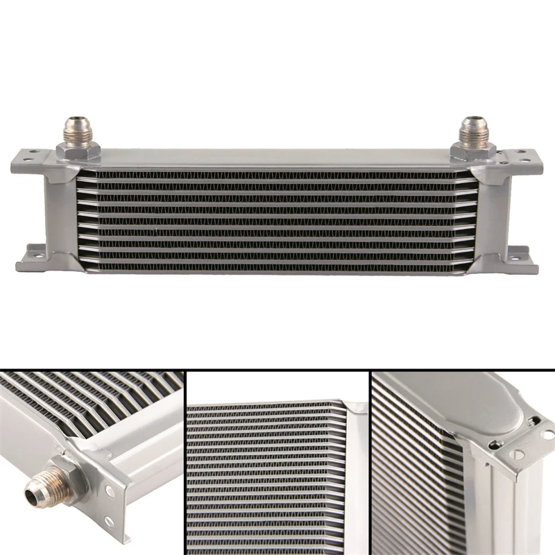

10 Row 8AN Universal Engine Transmission Oil Cooler 3/4"UNF16 AN-8