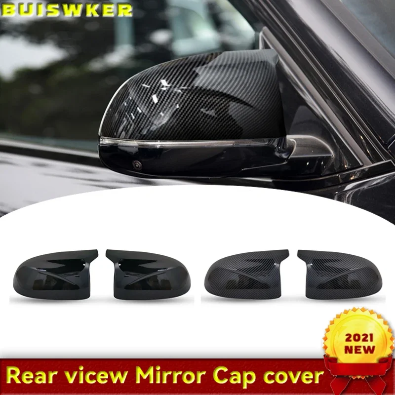 

Carbon Fiber/ABS Rearview Mirror Covers For BMW X3 G01 X4 G02 X5 G05 X6 G06 X7 G07 2018-2022 M Style ABS Gloss Black