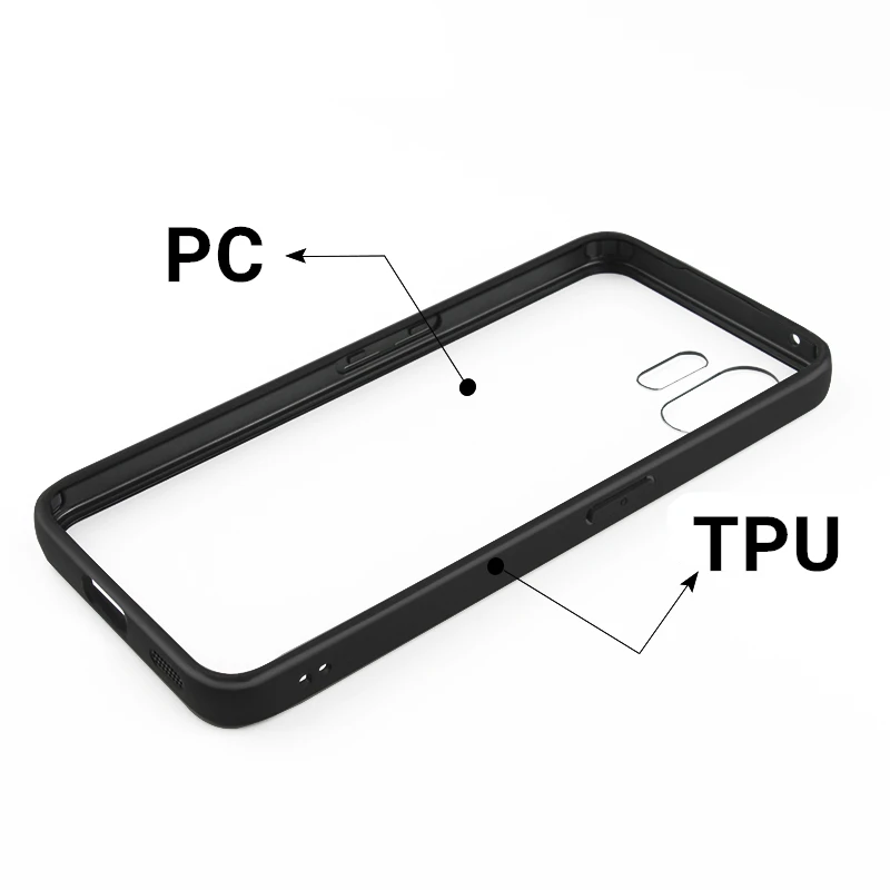 Противоударный чехол для телефона с прозрачным корпусом из ТПУ и ПК