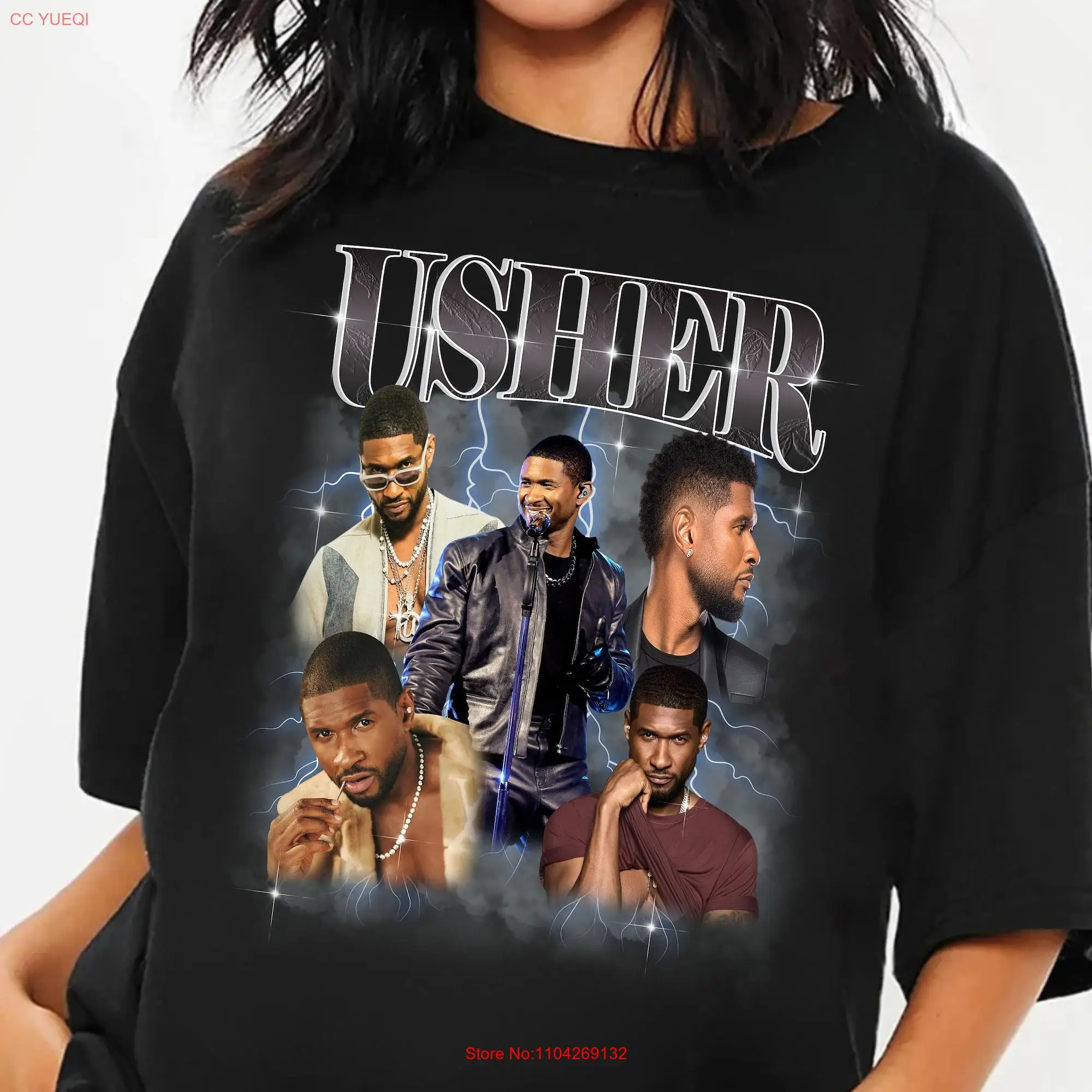 Футболка Usher ConcerT Retro R B Coming Home Tour Group с длинными или короткими рукавами