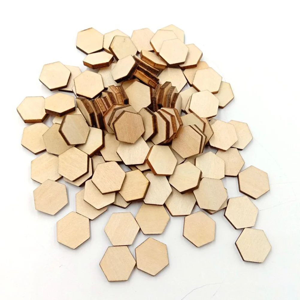 

Wood Hexagon Wooden Pieces Blank Ornaments Slices Unfinished Tags Hexagonal Diy Crafts Beech Shapes Gift Shape Chip Slice