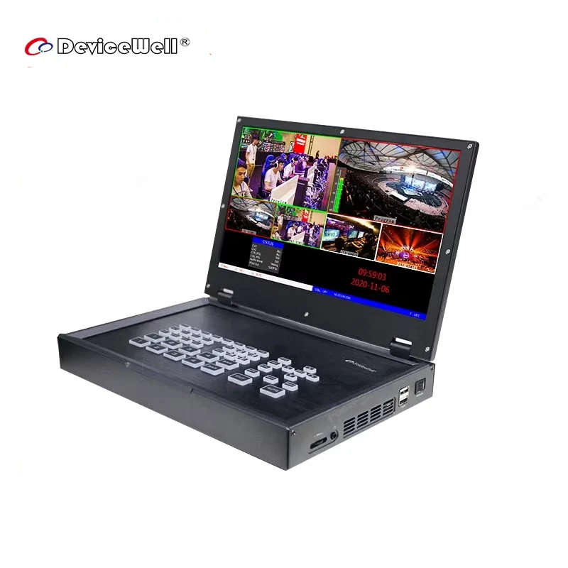 DeviceWell HDS9125 5-канальный монитор с 11-дюймовым экраном переключение видео вход 4HDMI + 1DP
