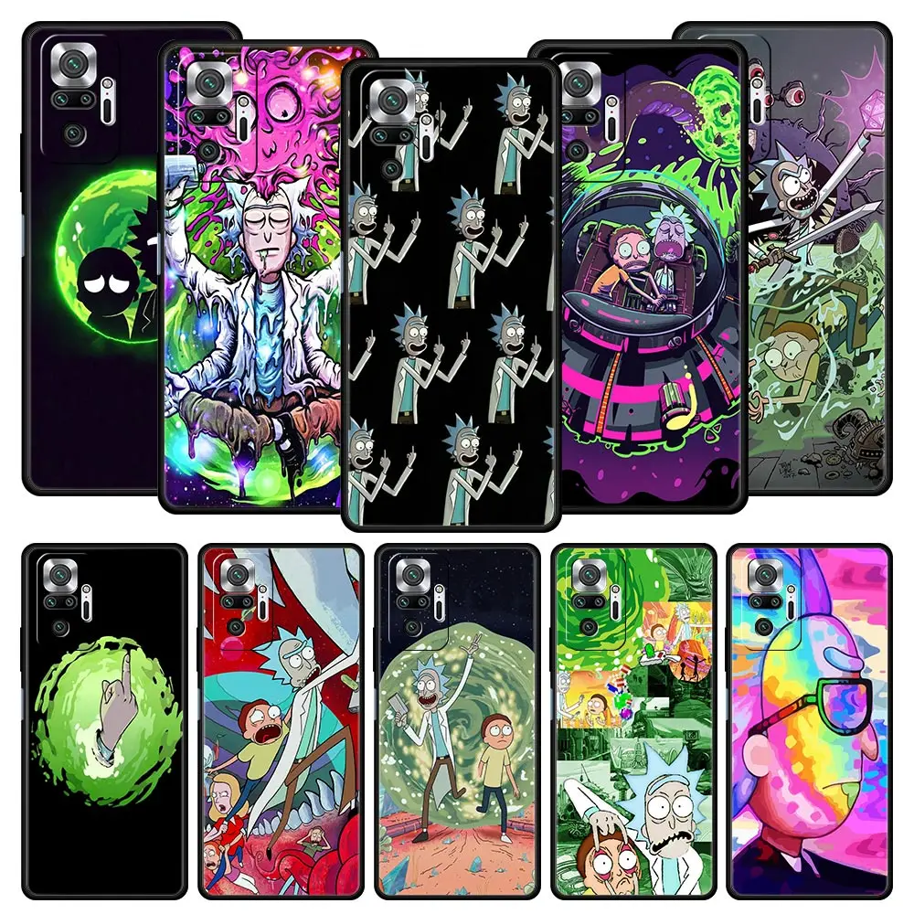 

Cool Cartoon Funny Ricks Anime Phone Case For Xiaomi Redmi Note 10 11 9 8 Pro 10S 9S 7 8T 9T 9A 8A 9C K40 Gaming 11T 5G Cover
