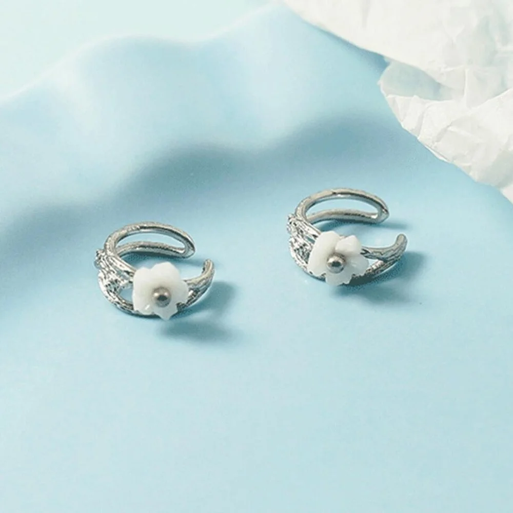 Женские серьги-Клипсы из серебра 925 пробы без перфорации |