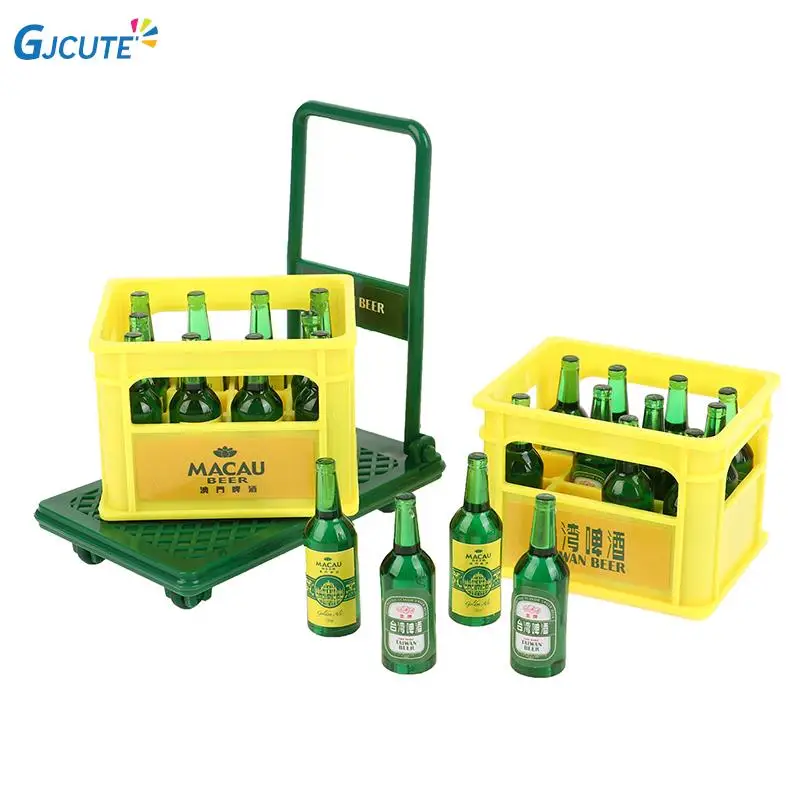 

Модель кукольного домика 1/12, искусственное пиво, искусственный кукольный домик, супермаркет, Миниатюрные аксессуары для украшения кукольного домика, напитков