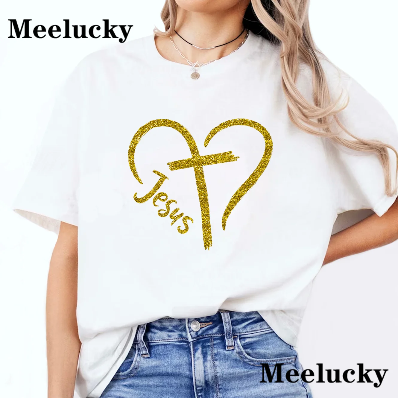 Esus Cross Heart Christianity женские летние повседневные футболки для женщин и девочек