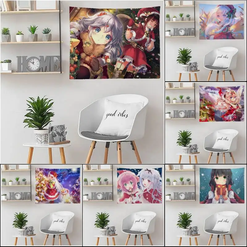 Рождественская елка подарок для девочки гобелен с художественным принтом