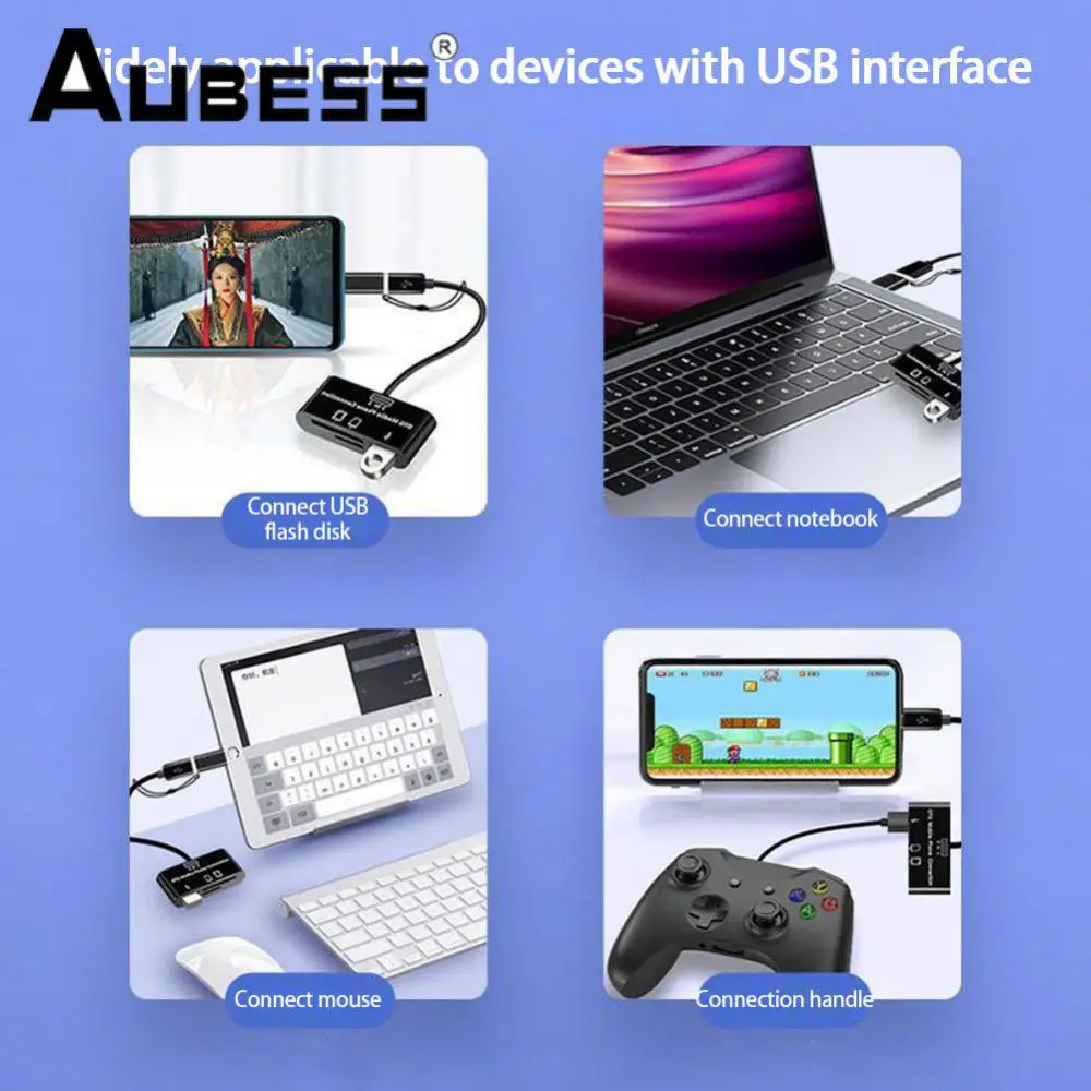 

Док-станция Type-c портативная с кардридером для Sd/Tf-карт