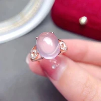 meibapj natural pink crytalcitrine gemstone fashion ring for women real 925 sterling silver fine jewelry