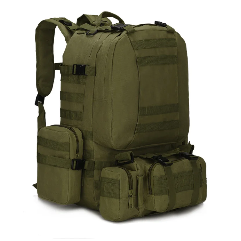 

Военный тактический рюкзак объемом 50 л, водонепроницаемые Рюкзаки, спортивная сумка, рюкзак для улицы, треккинга, рыбалки, пешего туризма, кемпинга 800D 4 в 1, Рюкзак Molle