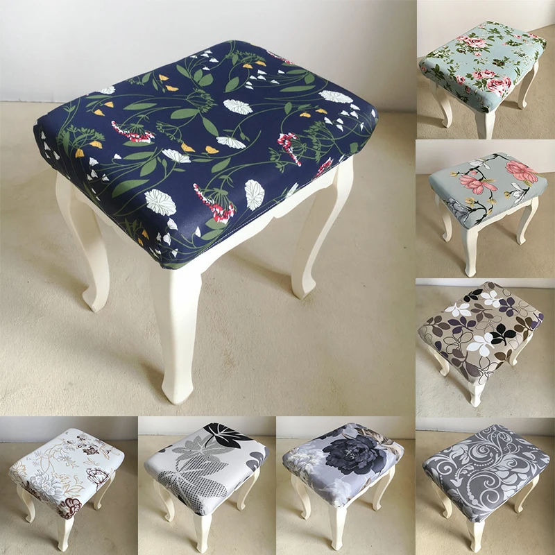 

Эластичный чехол для табурета, дышащий чехол для табурета с принтом, квадратный чехол для табурета, современные пылезащитные Чехлы, товары ...