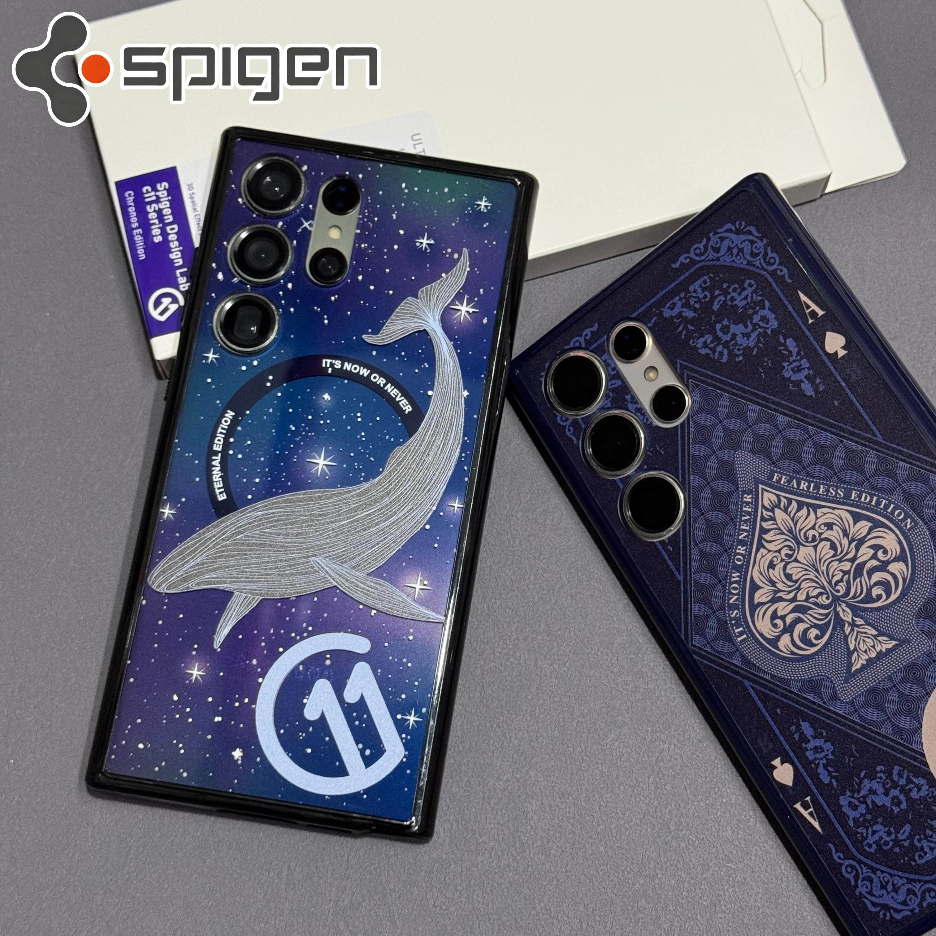 Фото Оригинальный чехол Spigen серии C11 для Samsung Galaxy S25 Ultra S24 S23 S22 с MagFit, полноразмерный TPU-чехол Stars №4