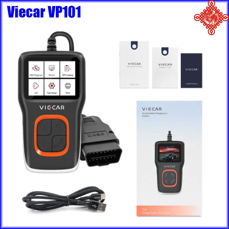 

High Quality VP101 Support Multi-Languages Viecar ODB2 Scanner I/M Analyzer Automotive Car Diagnostic Auto Tool