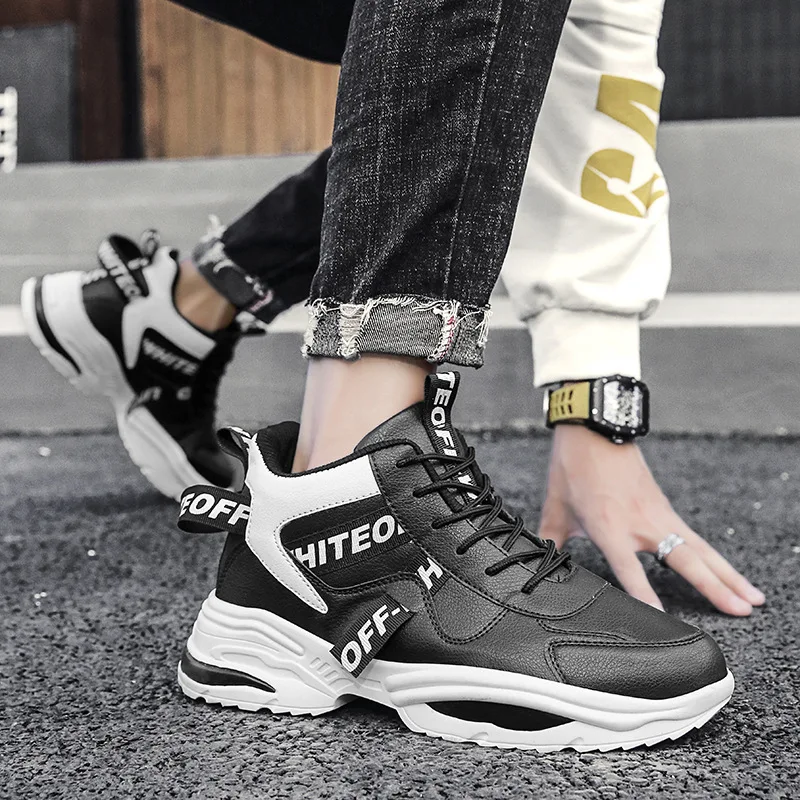 

Men's trend fashion tall dad sports casual high top shoes