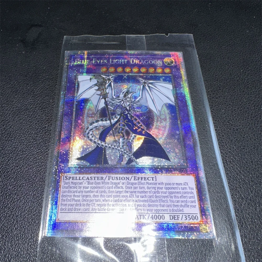 Фото Yu-Gi-Oh Blue-Eyes Light Dragoon Коллекционная карточная игрушка для детей Неоригинальный PSER OCG/TCG/SALM-EN001 Подарочный предмет №4