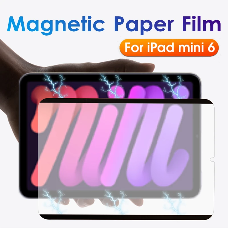 

Съемная Магнитная Защитная пленка для Apple iPad Mini 6, защитная пленка для экрана для Mini6 2021 6 8,3 дюйма A2568, пленка на ощупь из бумаги, Новинка