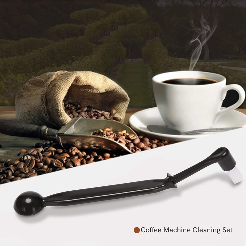 Щетка для кофемашины с ложкой и вставкой из нержавеющей стали диаметром 58 мм