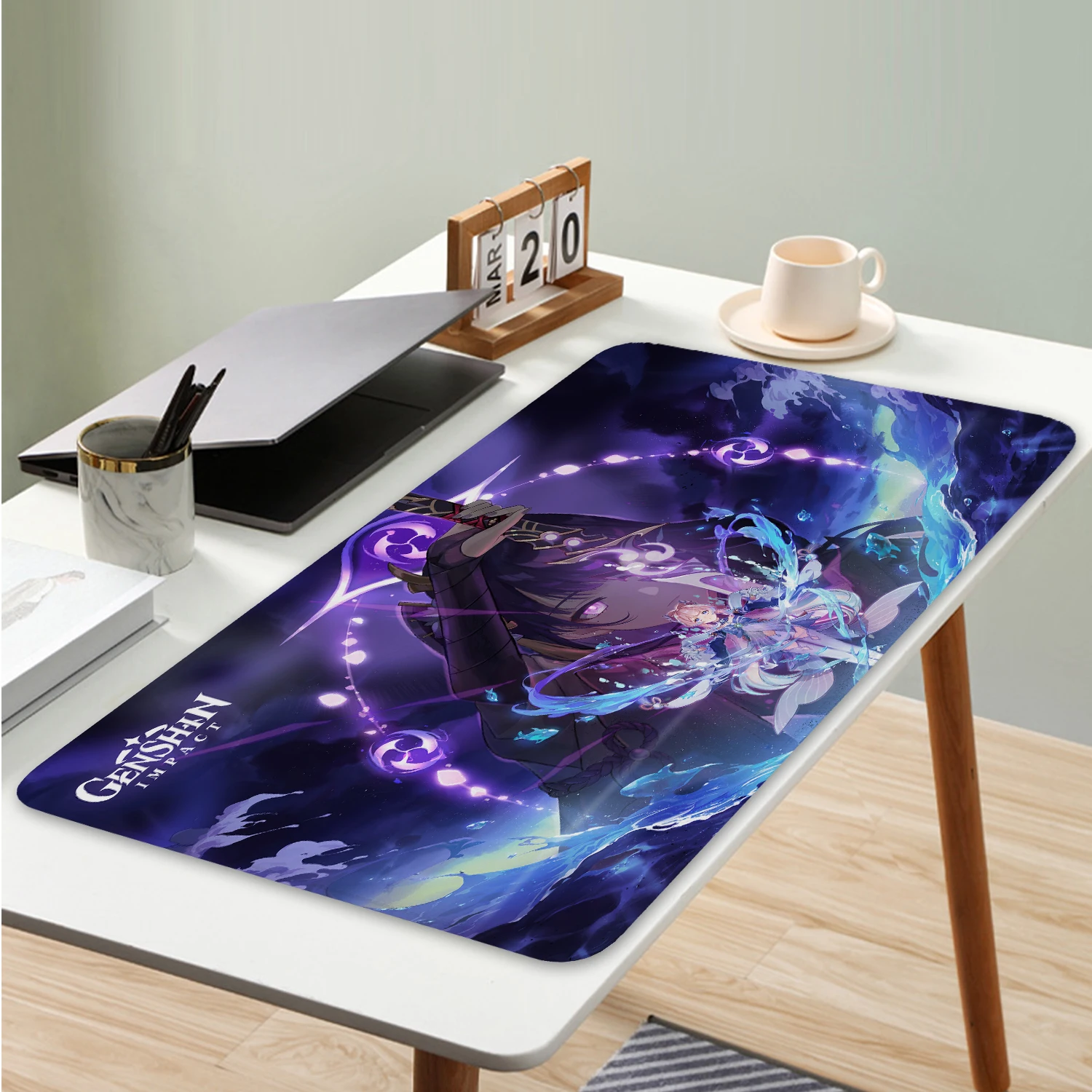 Genshin Impact игровой коврик для мыши Raiden Shogun большой компьютерного стола аниме