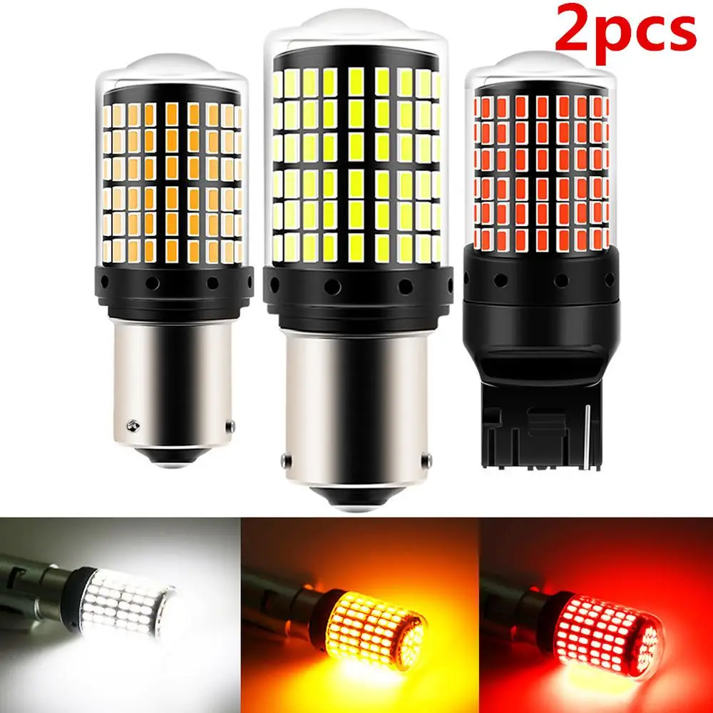 

2 шт., светодиодсветодиодный лампы 1156 BA15S P21W BAU15S PY21W T20 7440 W21W 1157 smd