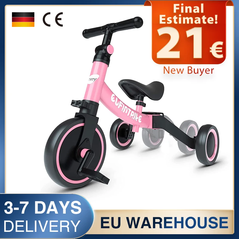 

Besrey Baby Balance Bike for 1-5 Year Old Toddler Bike 5 in 1 Baby Bike Balance Training