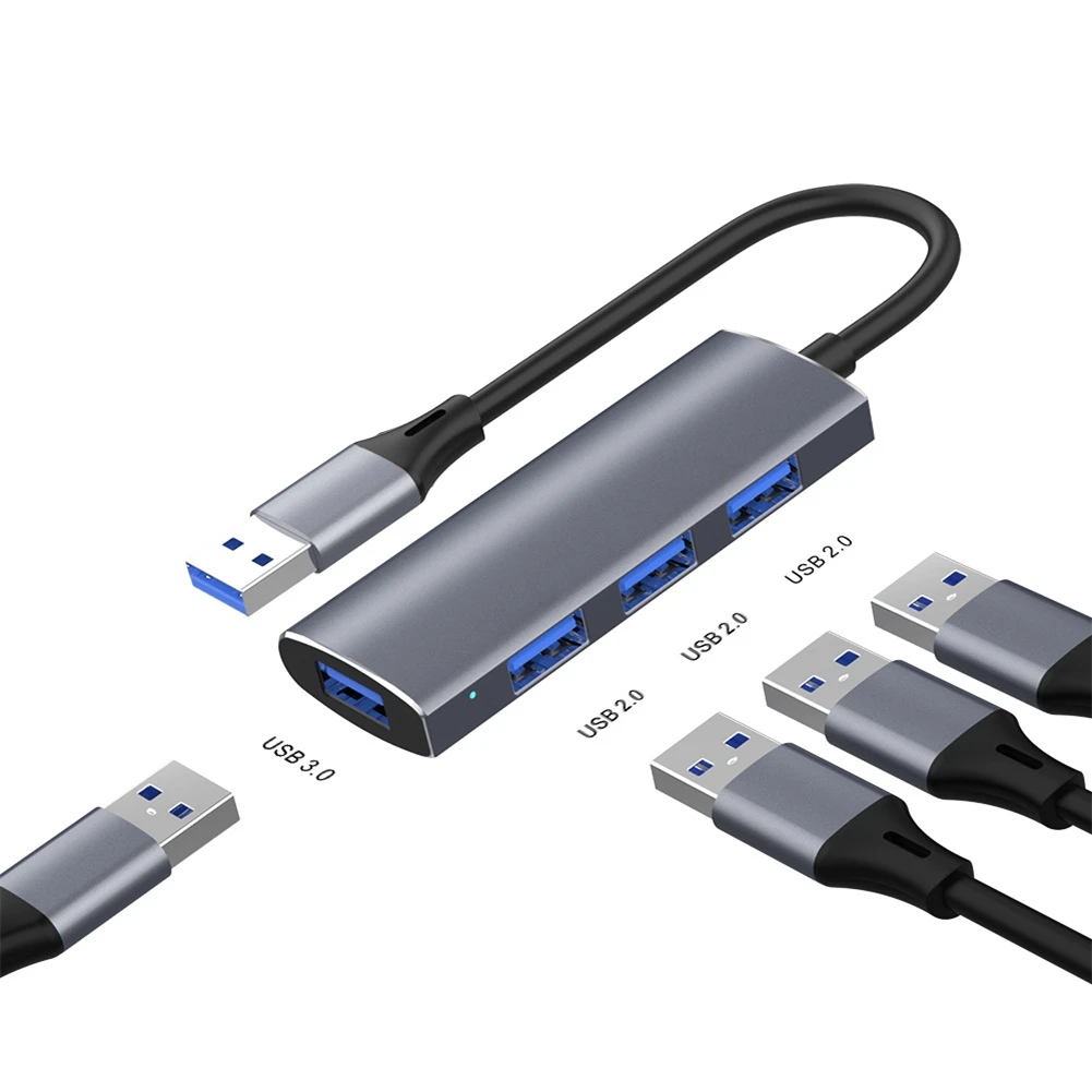 Разветвитель 4 в 1 портативный разветвитель для USB 3 0 + 3X 2 док-станция