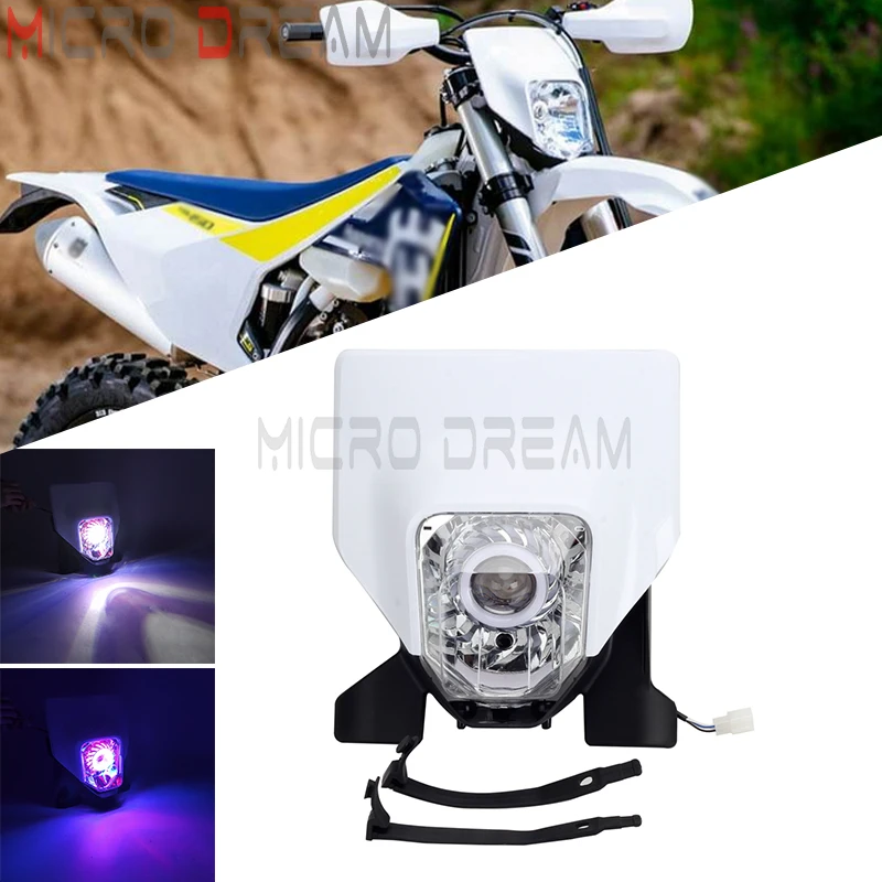 

Off-Road MX LED Headlight Headlamp for FC 250 350 450 FX 350 450 TE FE 125-501 2016-2021 TX 300 Dirt Bike Hi/ Low Beam Light