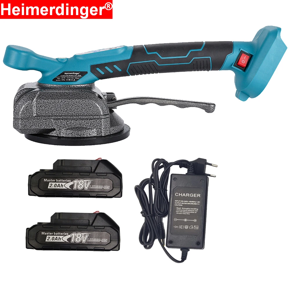 

18V Lithium Battery Powered 5 Inch 129mm Cordless Tile Vibration tool with two 18V 2.0Ah Rugged, shockproof batteries