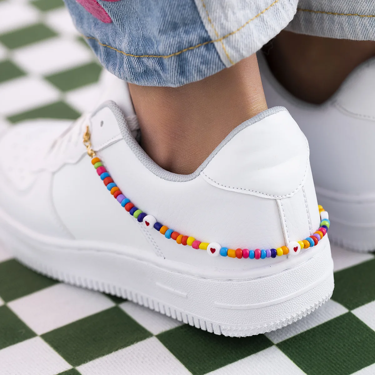 

Sports Style Colorful Beads Shoe Chain 1/Pcs Sneakers Anklet For Women Men Gothic Birthday Party Jewelry Accessories 2022 New