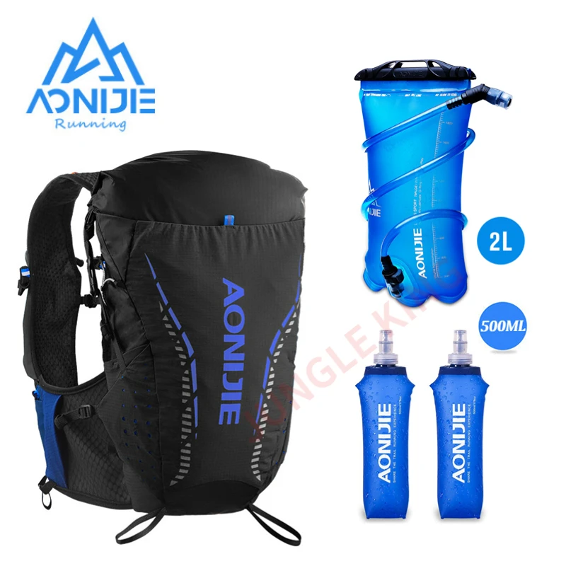 AONIJIE 18L Cycling Climbing Rucksack Bag Sports Outdoor Hiking Running Hydration Backpack with Water Bottles 500ML 2L Water Bag