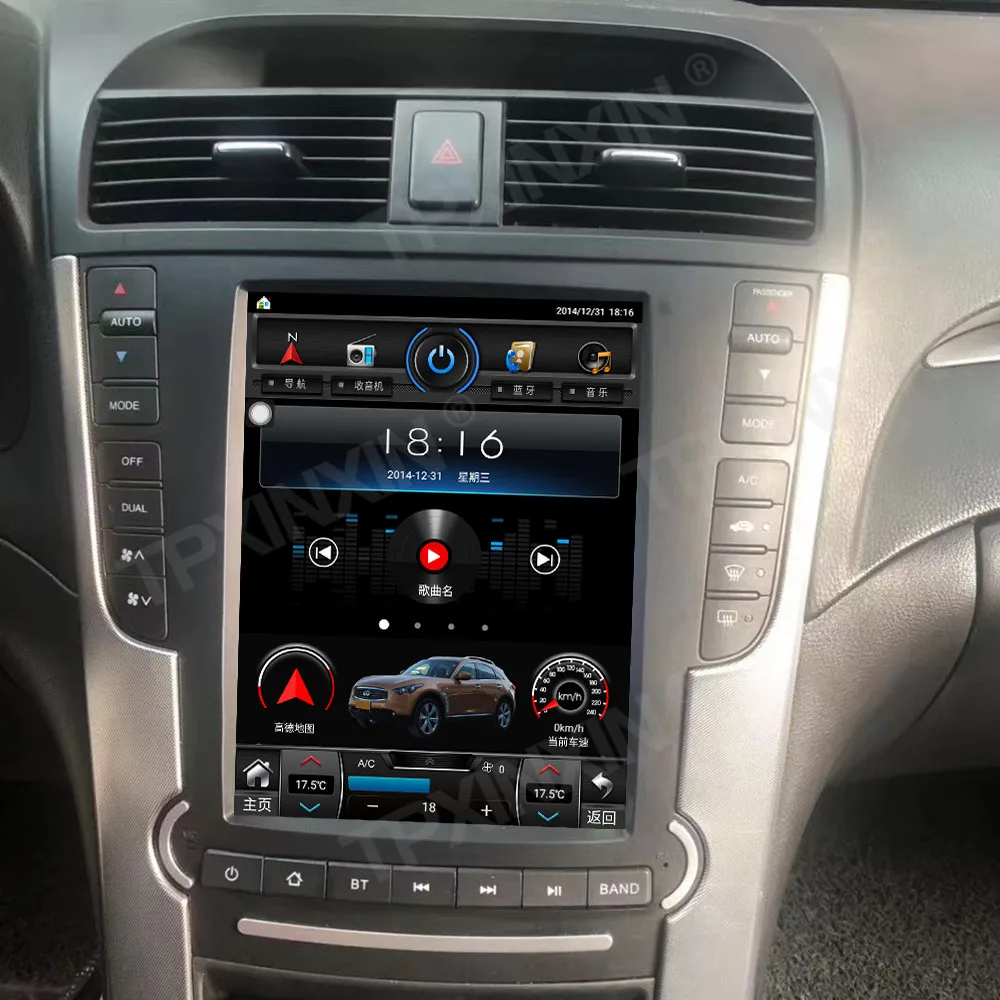 Фото 10,4-дюймовый вертикальный сенсорный экран Android 13 для Honda Acura TL, автомобильный радиоприемник, мультимедийный плеер, GPS-навигация, обновление головное устройство CarPlay №3