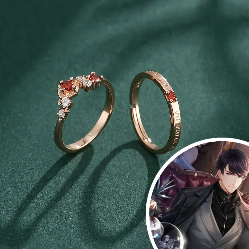 

Кольцо из серебра 925 пробы с аниме «Mr Love: Queen's Choice»