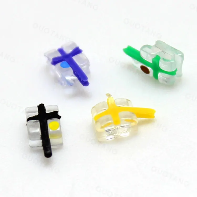 

High Quality Orthodontic Crystal Bottom Dental Ceramic Sapphire Bracket