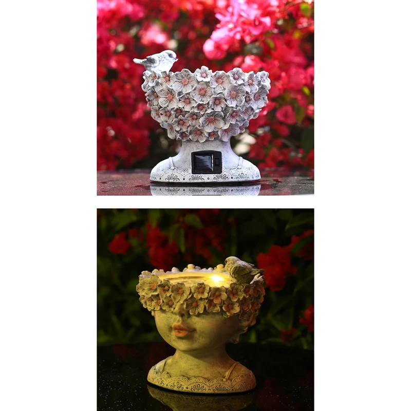 Садовые стойки на солнечной энергии садовые статуи маленьких девочек кормушка