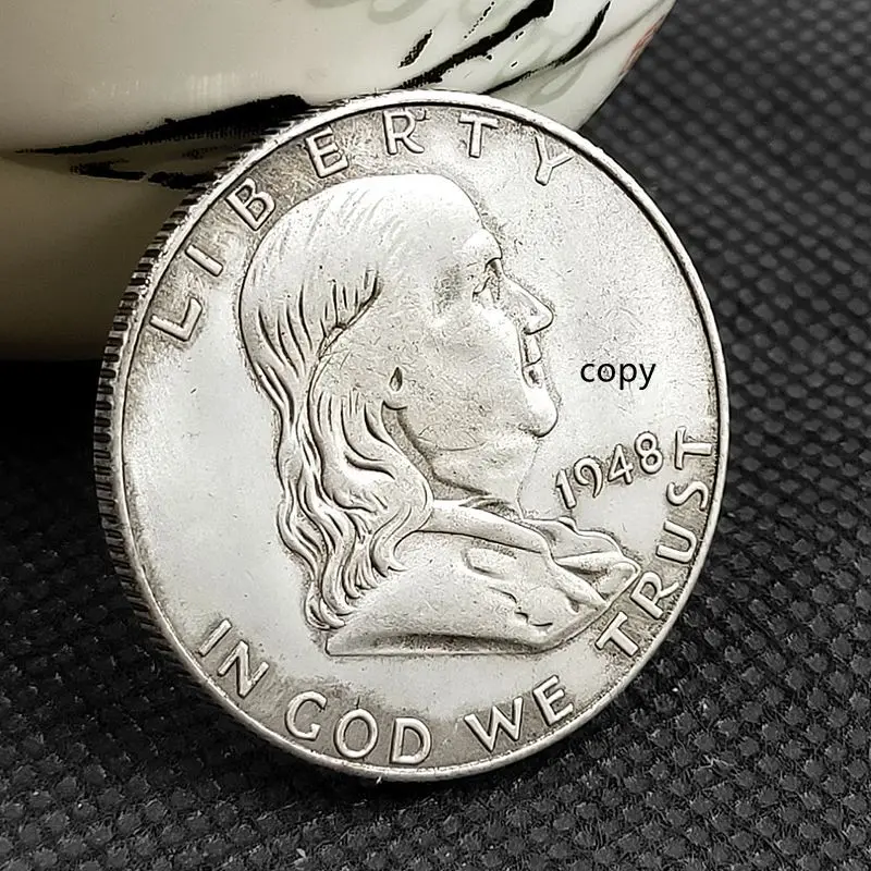 1948-1962 الأمريكية الحرية جرس عملة لوحة الفضة تذكارية جمع عملة المنشأ 5 أيام شحن السلع نسخة عملات
