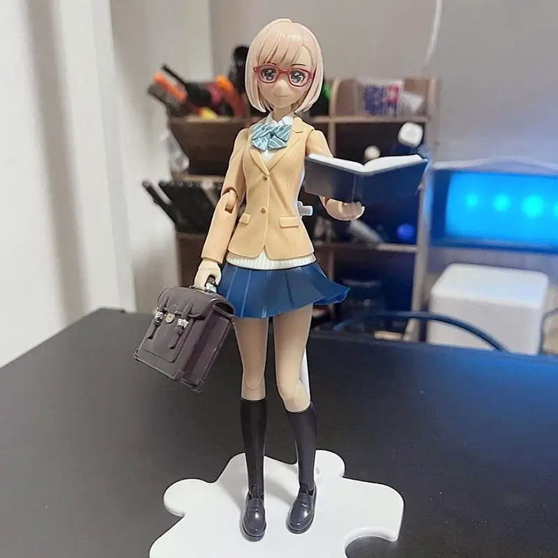 Фото Коллекционная модель-конструктор Kotobukiya: Подвижная фигурка Суисай Шоджо Тэйен Хатори Рико в зимней школьной форме (Reifuku) №2