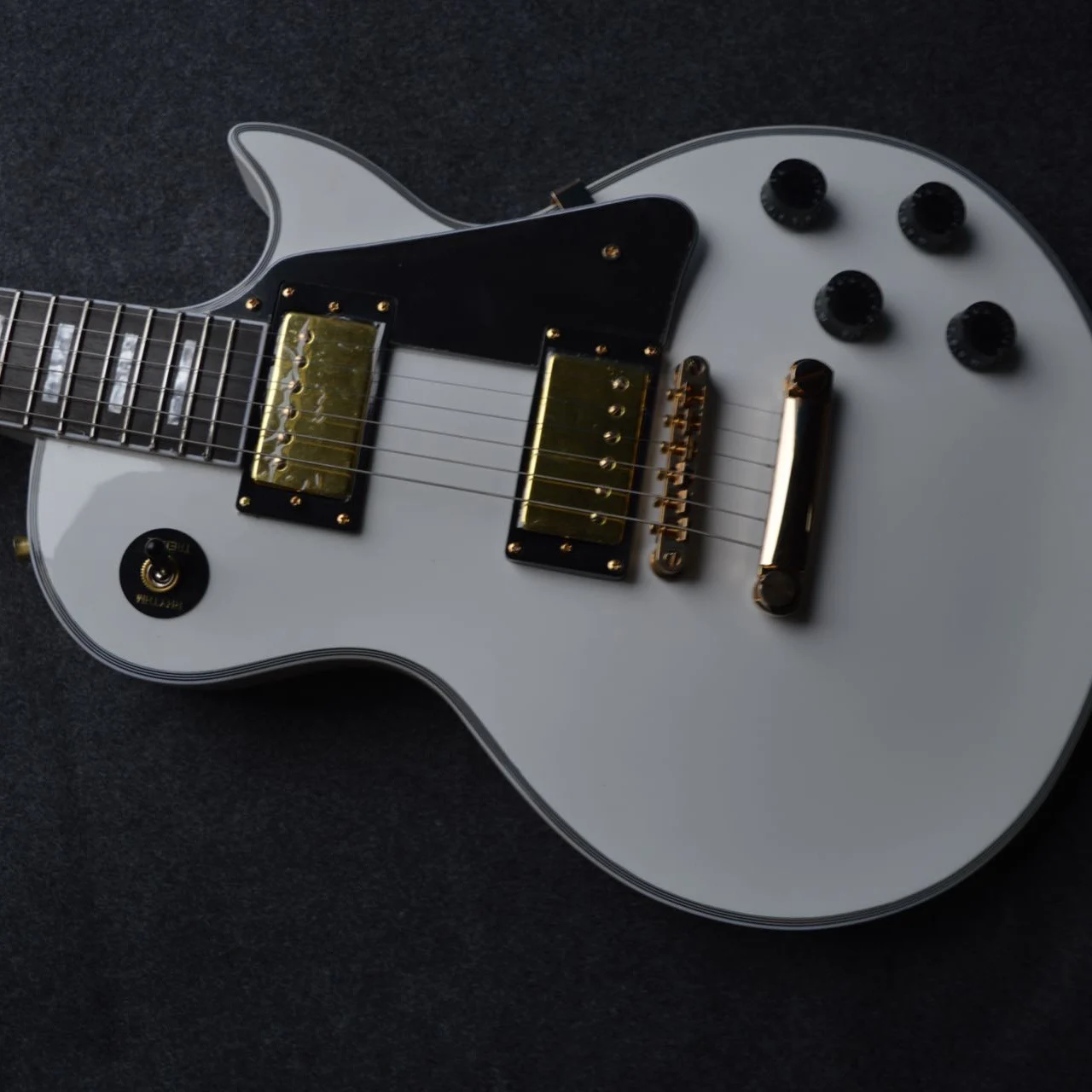 

Classic White Mahogany Electric Guitar Gold Hardware Free Delivery