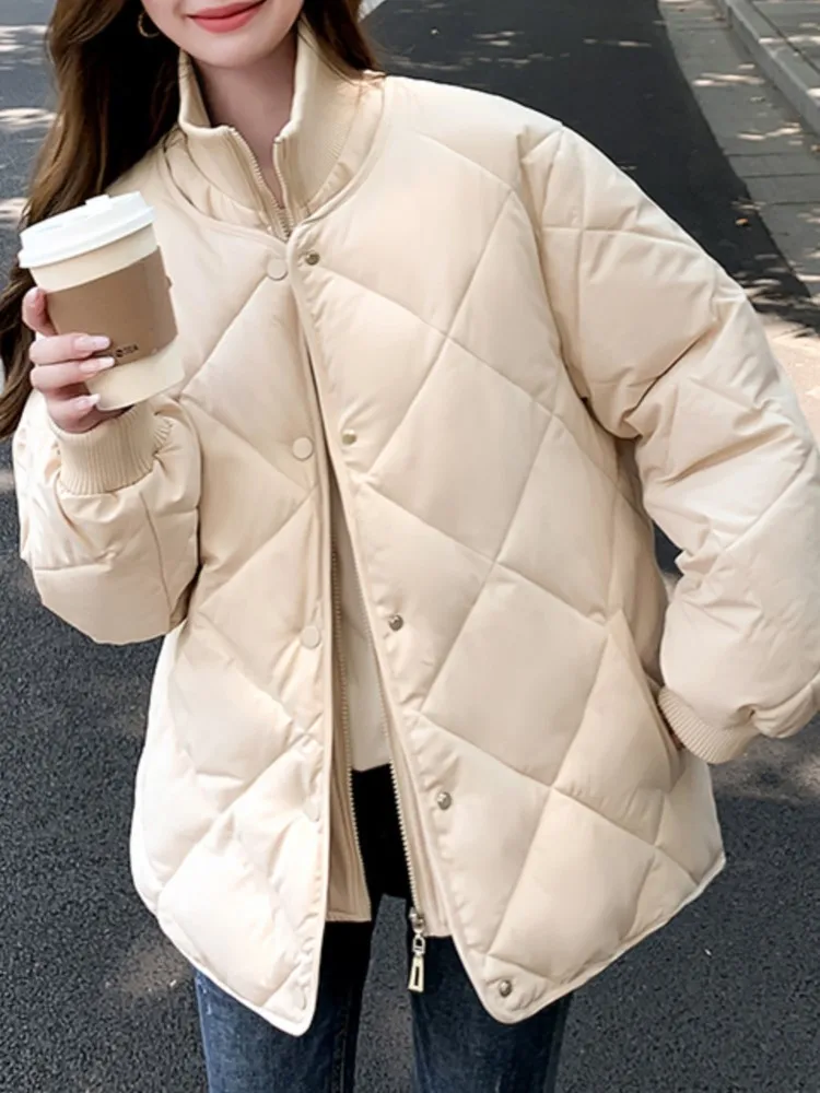 

Winter Women Parkas Coat Vintage Casual Loose Cotton Padded Jackets Fashion Warm Thicken Parkas Female Outerwear Clothings