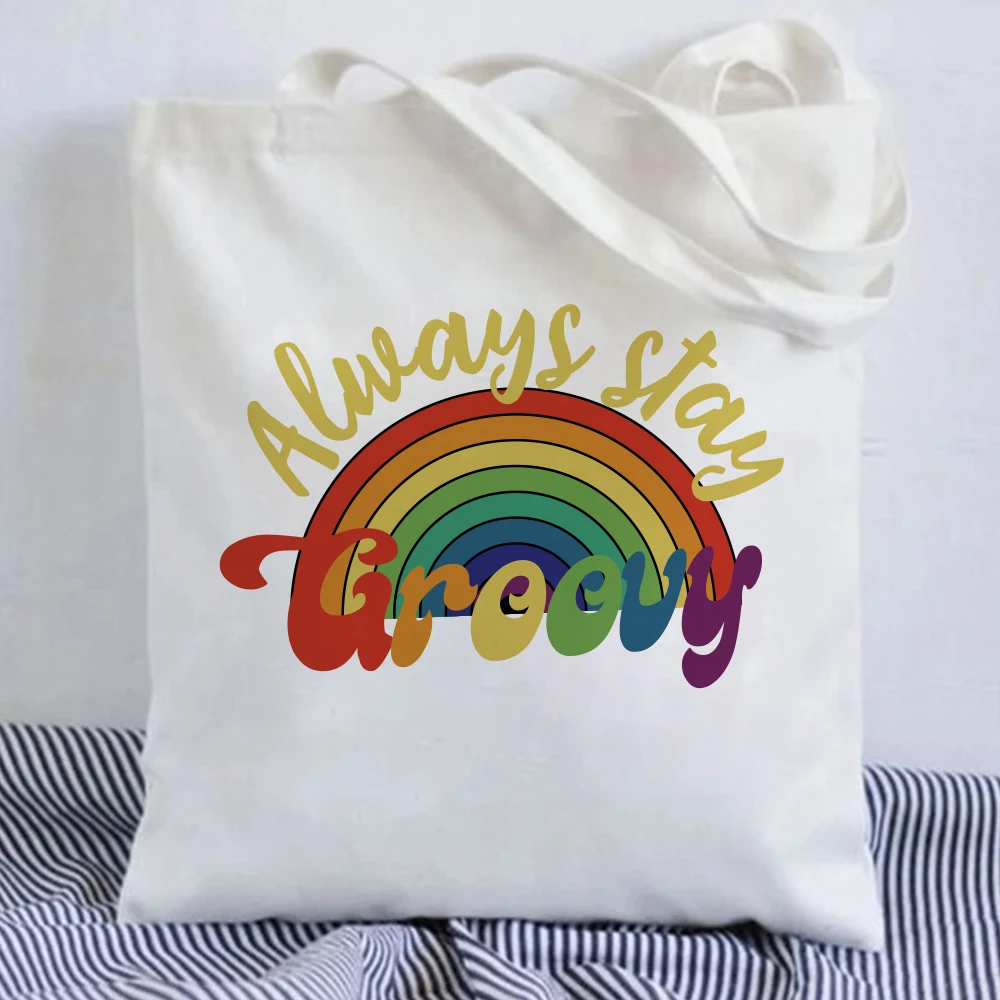 

Женская сумка-тоут с радужным принтом, в стиле Харадзюку