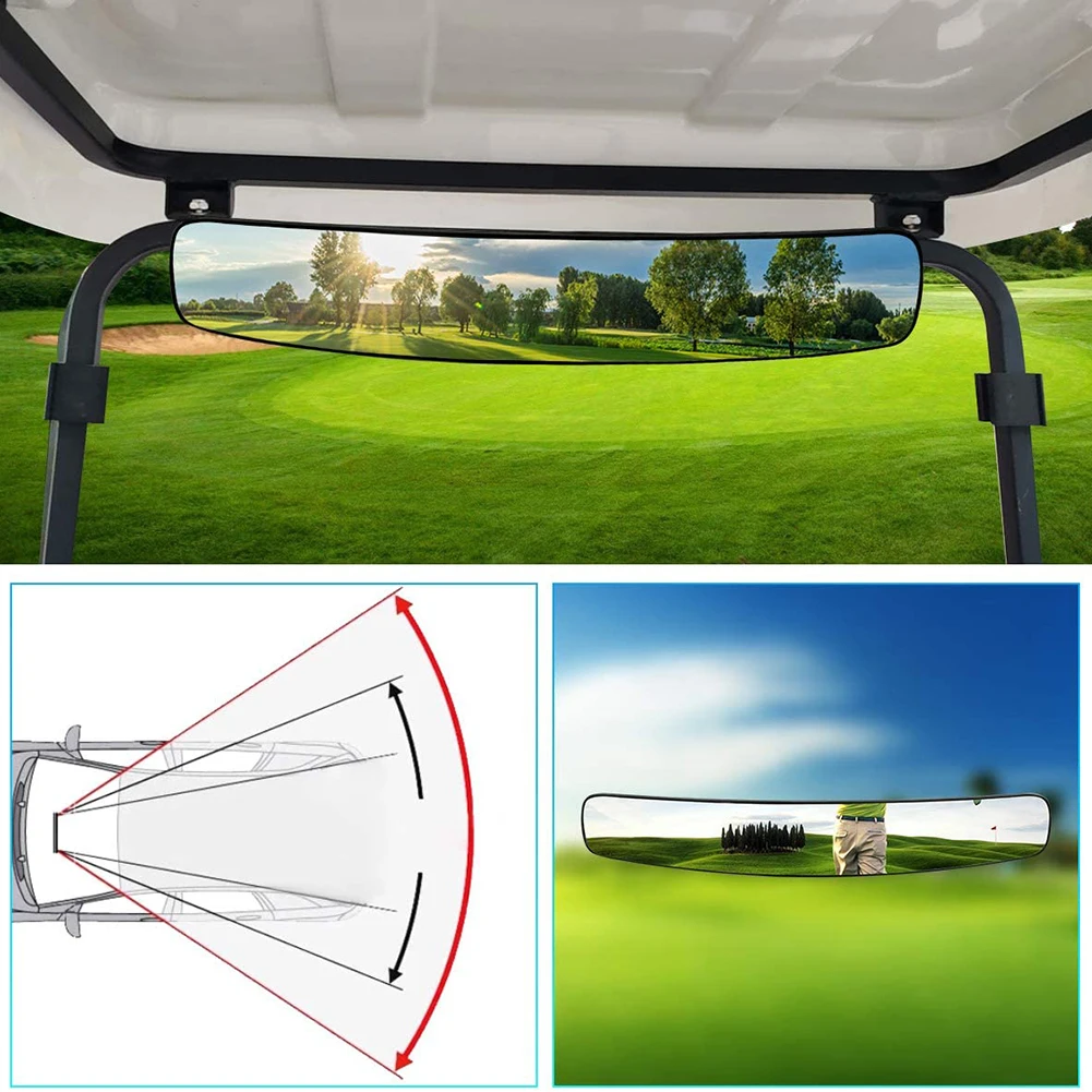 

2022 New Universal Golf Cart Folding Side Mirrors Rear View Mirror Extra Wide Golf Cart Mirrors Fits For Club Car