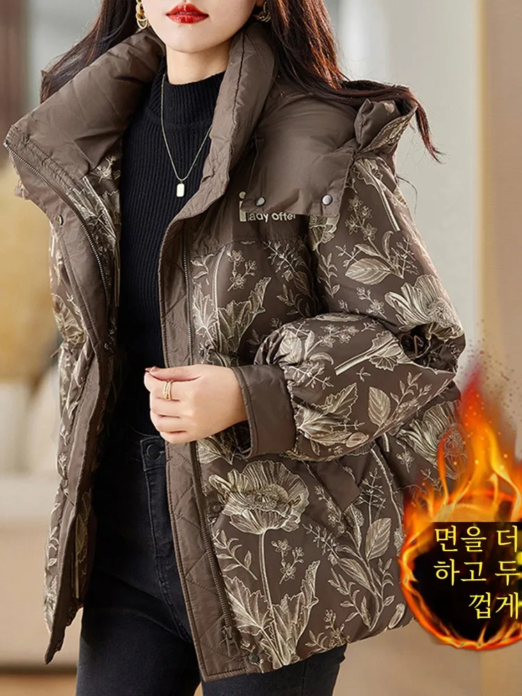 Короткий утолщенный пуховик одежда на хлопковой подкладке пальто очень плотное