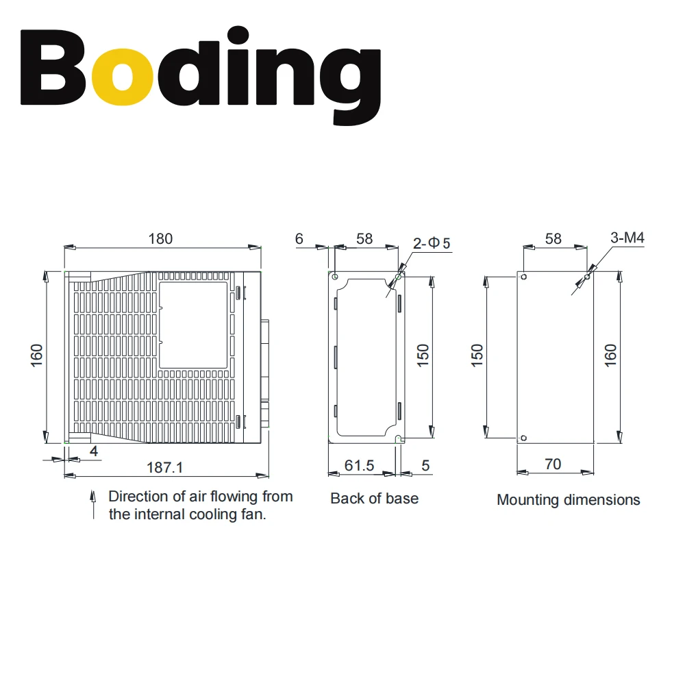 BODING WeiHong WSDA 1KW Комплекты серводвигателей переменного тока шины 5N.m 220V 7A Драйвер с