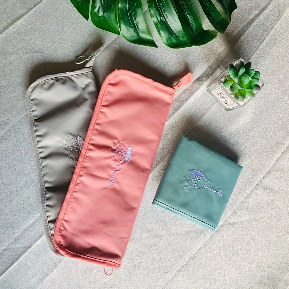

Small Fresh Print Pattern Umbrella Storage Bag Clutch Type Absorbent Folding Umbrella Bag Go Out Portable Waterproof Storage Bag