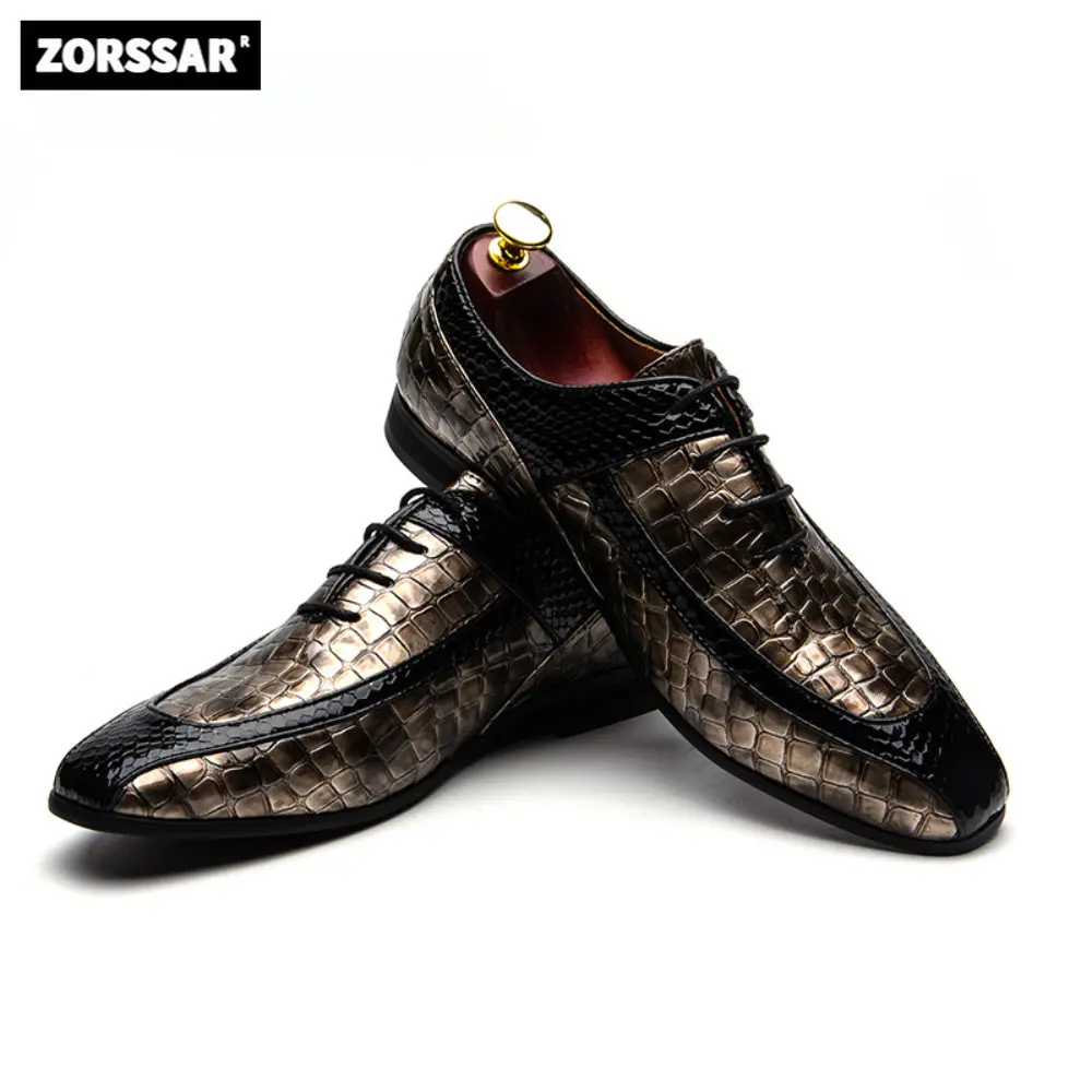 Туфли мужские классические, удобные, со змеиным принтом, без застежки, лоферы, повседневная обувь, лето 2023