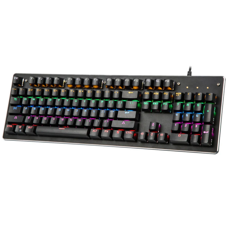 

Spot universal 104-key wired keyboard metal material waterproof mechanical keyboard with shortcut keys