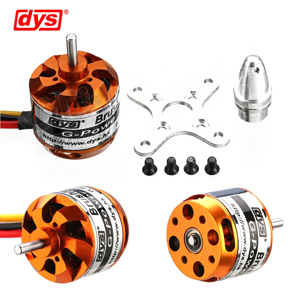 DYS D2826 930KV 1000KV 1400KV 2200KV 2-3S 3,175mm вал бесщеточный двигатель для радиоуправляемого самолета мультикоптера вертолета квадрокоптера