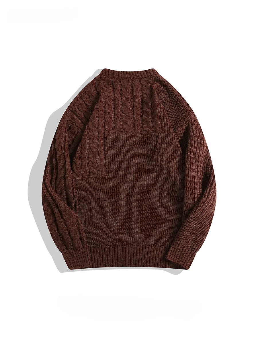 Мужские и женские простые японские свитера с двойной молнией кардиган круглым