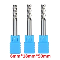 3pcs 6mm carbide end mill milling cutting tools for aluminum 3 flute cnc milling cutter bit hrc50 solid carbide end mill cutter