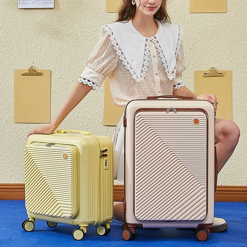 Чемодан на колесиках для девочек милый чемодан розового цвета ручной клади